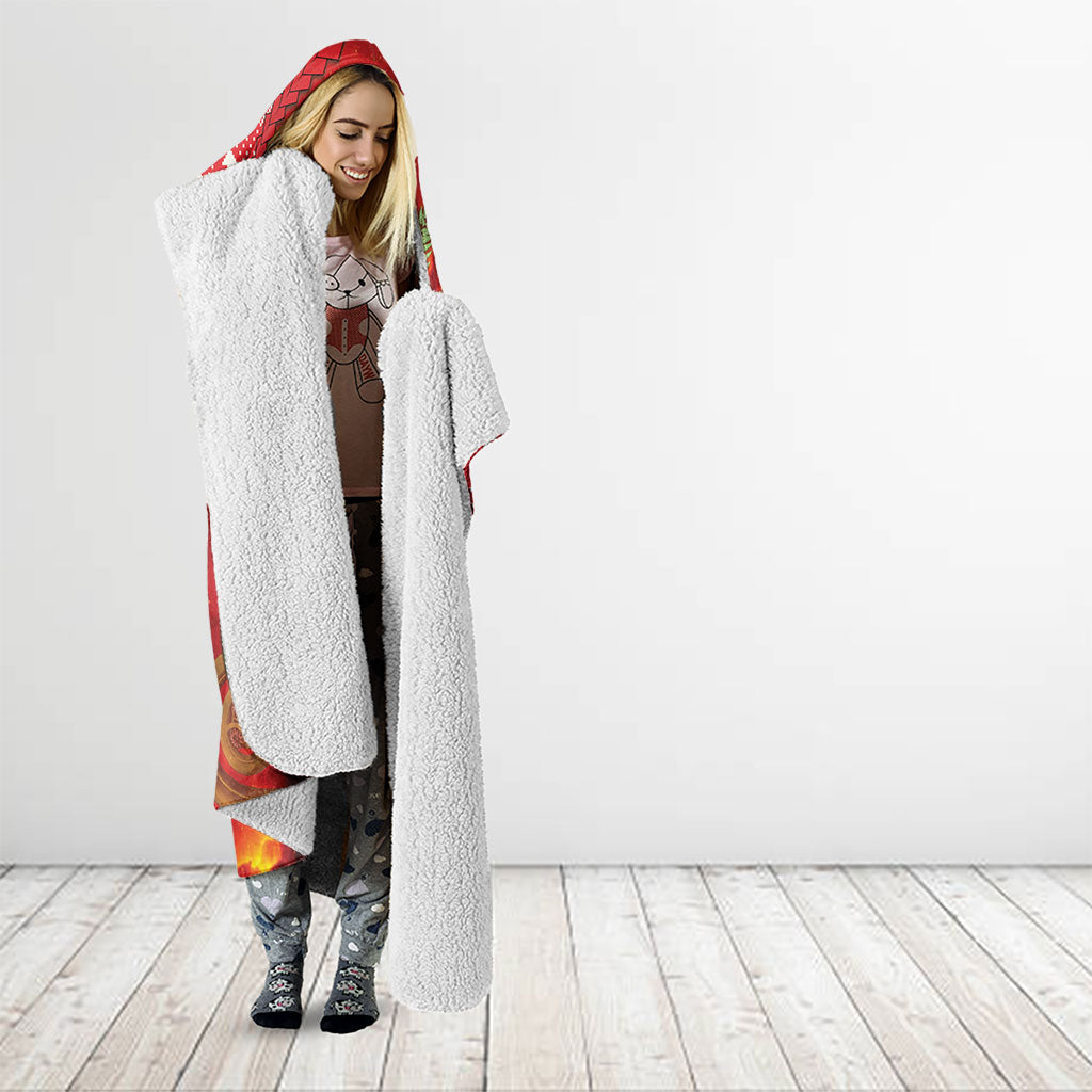 New Zealand Kakapo Christmas In July Hooded Blanket Silver Fern Santa Xmas Red Color