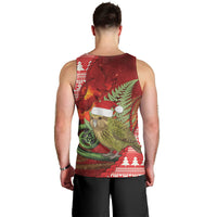 New Zealand Kakapo Christmas In July Men Tank Top Silver Fern Santa Xmas Red Color