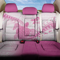 Breast Cancer Awareness Back Car Seat Cover Pink Ribbon Turtle Polynesian Pattern White