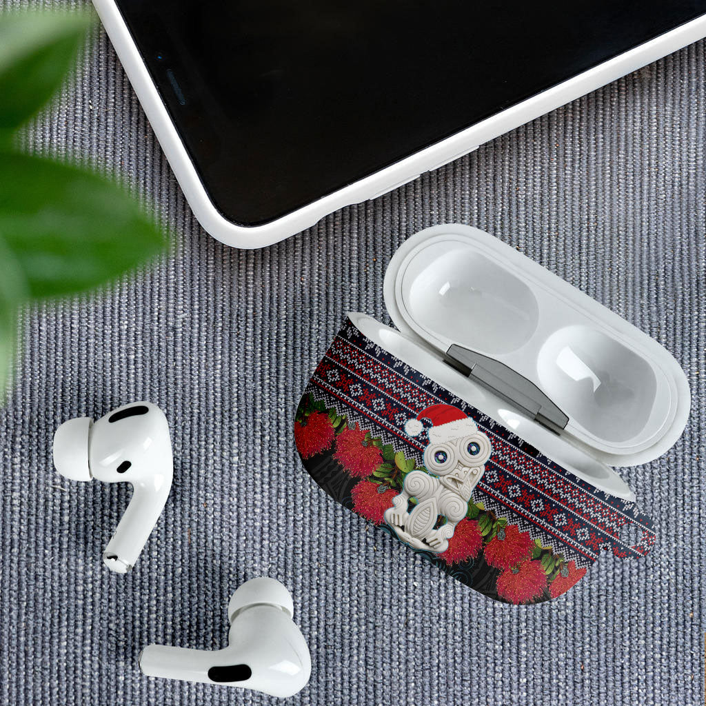 New Zealand Hei Tiki Christmas In July AirPods Case Pohutukawa Santa Xmas Polynesian Pattern LT22 - Polynesian Pride