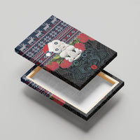 New Zealand Hei Tiki Christmas In July Canvas Wall Art Pohutukawa Santa Xmas Polynesian Pattern LT22 - Polynesian Pride