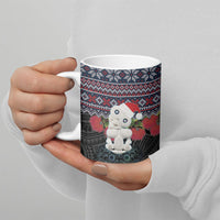 New Zealand Hei Tiki Christmas In July Ceramic Mug Pohutukawa Santa Xmas Polynesian Pattern LT22 - Polynesian Pride