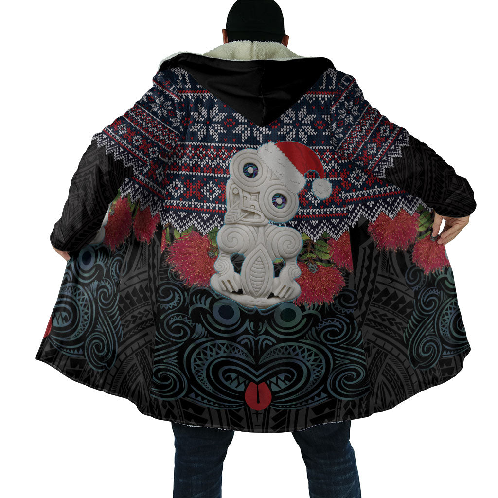 New Zealand Hei Tiki Christmas In July Cloak Pohutukawa Santa Xmas Polynesian Pattern LT22 - Polynesian Pride