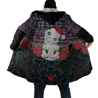 New Zealand Hei Tiki Christmas In July Cloak Pohutukawa Santa Xmas Polynesian Pattern LT22 - Polynesian Pride