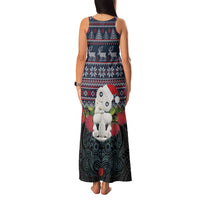 New Zealand Hei Tiki Christmas In July Family Matching Tank Maxi Dress and Hawaiian Shirt Pohutukawa Santa Xmas Polynesian Pattern LT22 - Polynesian Pride
