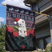 New Zealand Hei Tiki Christmas In July Garden Flag Pohutukawa Santa Xmas Polynesian Pattern LT22 - Polynesian Pride