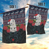 New Zealand Hei Tiki Christmas In July Garden Flag Pohutukawa Santa Xmas Polynesian Pattern LT22 - Polynesian Pride