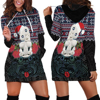New Zealand Hei Tiki Christmas In July Hoodie Dress Pohutukawa Santa Xmas Polynesian Pattern LT22 - Polynesian Pride