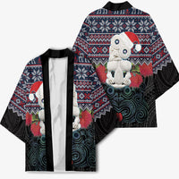 New Zealand Hei Tiki Christmas In July Kimono Pohutukawa Santa Xmas Polynesian Pattern LT22 - Polynesian Pride