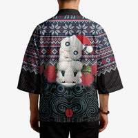 New Zealand Hei Tiki Christmas In July Kimono Pohutukawa Santa Xmas Polynesian Pattern LT22 - Polynesian Pride