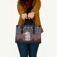 New Zealand Hei Tiki Christmas In July Leather Bag Pohutukawa Santa Xmas Polynesian Pattern LT22 - Polynesian Pride