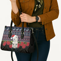 New Zealand Hei Tiki Christmas In July Leather Bag Pohutukawa Santa Xmas Polynesian Pattern LT22 - Polynesian Pride