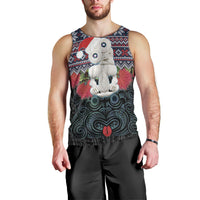 New Zealand Hei Tiki Christmas In July Men Tank Top Pohutukawa Santa Xmas Polynesian Pattern LT22 - Polynesian Pride