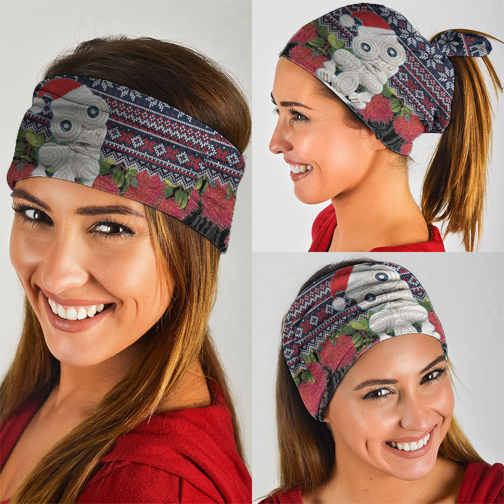 New Zealand Hei Tiki Christmas In July Neck Gaiter Pohutukawa Santa Xmas Polynesian Pattern LT22 - Polynesian Pride