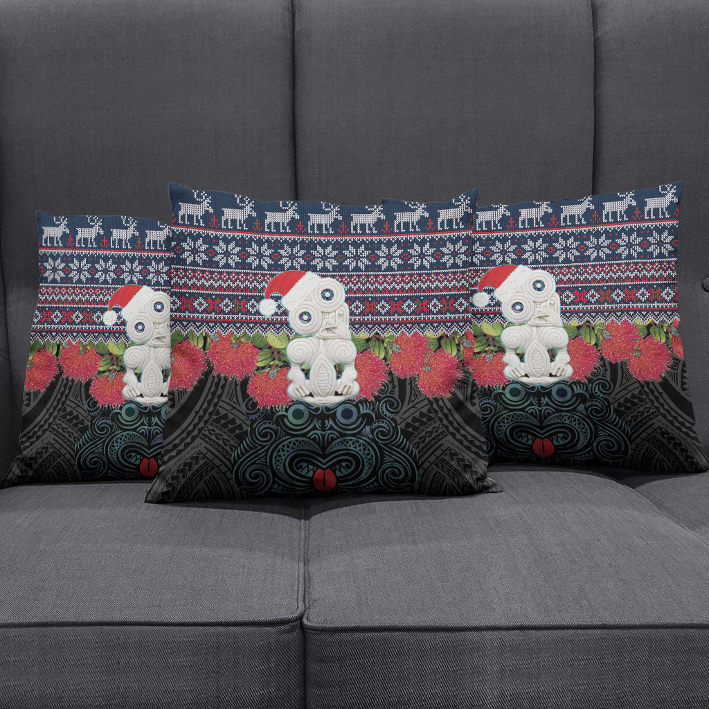 New Zealand Hei Tiki Christmas In July Pillow Cover Pohutukawa Santa Xmas Polynesian Pattern LT22 - Polynesian Pride
