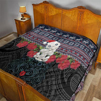New Zealand Hei Tiki Christmas In July Quilt Pohutukawa Santa Xmas Polynesian Pattern LT22 - Polynesian Pride