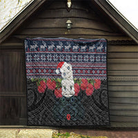 New Zealand Hei Tiki Christmas In July Quilt Pohutukawa Santa Xmas Polynesian Pattern LT22 - Polynesian Pride