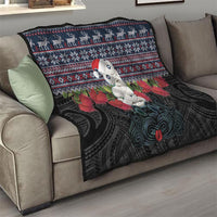 New Zealand Hei Tiki Christmas In July Quilt Pohutukawa Santa Xmas Polynesian Pattern LT22 - Polynesian Pride