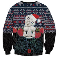New Zealand Hei Tiki Christmas In July Sweatshirt Pohutukawa Santa Xmas Polynesian Pattern LT22 - Polynesian Pride