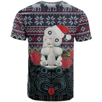 New Zealand Hei Tiki Christmas In July T Shirt Pohutukawa Santa Xmas Polynesian Pattern LT22 - Polynesian Pride