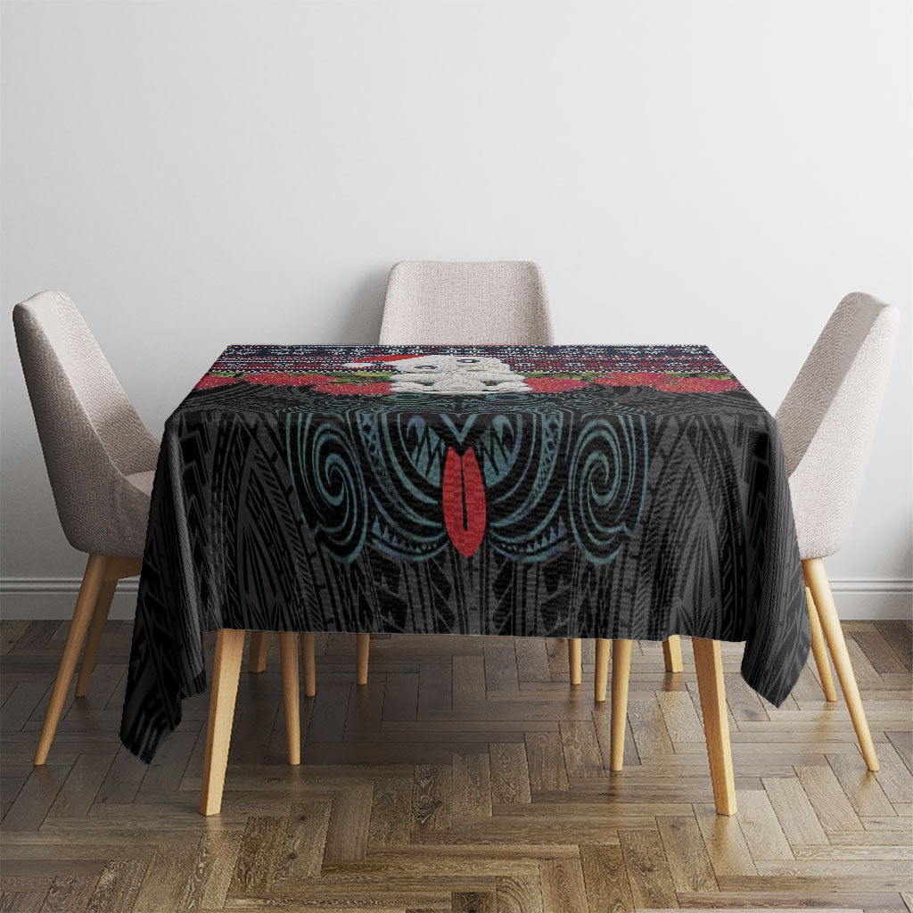 New Zealand Hei Tiki Christmas In July Tablecloth Pohutukawa Santa Xmas Polynesian Pattern LT22 - Polynesian Pride