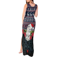 New Zealand Hei Tiki Christmas In July Tank Maxi Dress Pohutukawa Santa Xmas Polynesian Pattern LT22 - Polynesian Pride
