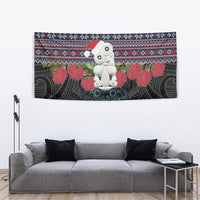 New Zealand Hei Tiki Christmas In July Tapestry Pohutukawa Santa Xmas Polynesian Pattern LT22 - Polynesian Pride