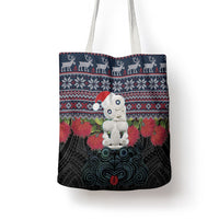New Zealand Hei Tiki Christmas In July Tote Bag Pohutukawa Santa Xmas Polynesian Pattern LT22 - Polynesian Pride