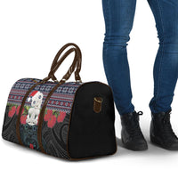 New Zealand Hei Tiki Christmas In July Travel Bag Pohutukawa Santa Xmas Polynesian Pattern LT22 - Polynesian Pride