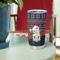 New Zealand Hei Tiki Christmas In July Tumbler Cup Pohutukawa Santa Xmas Polynesian Pattern LT22 - Polynesian Pride
