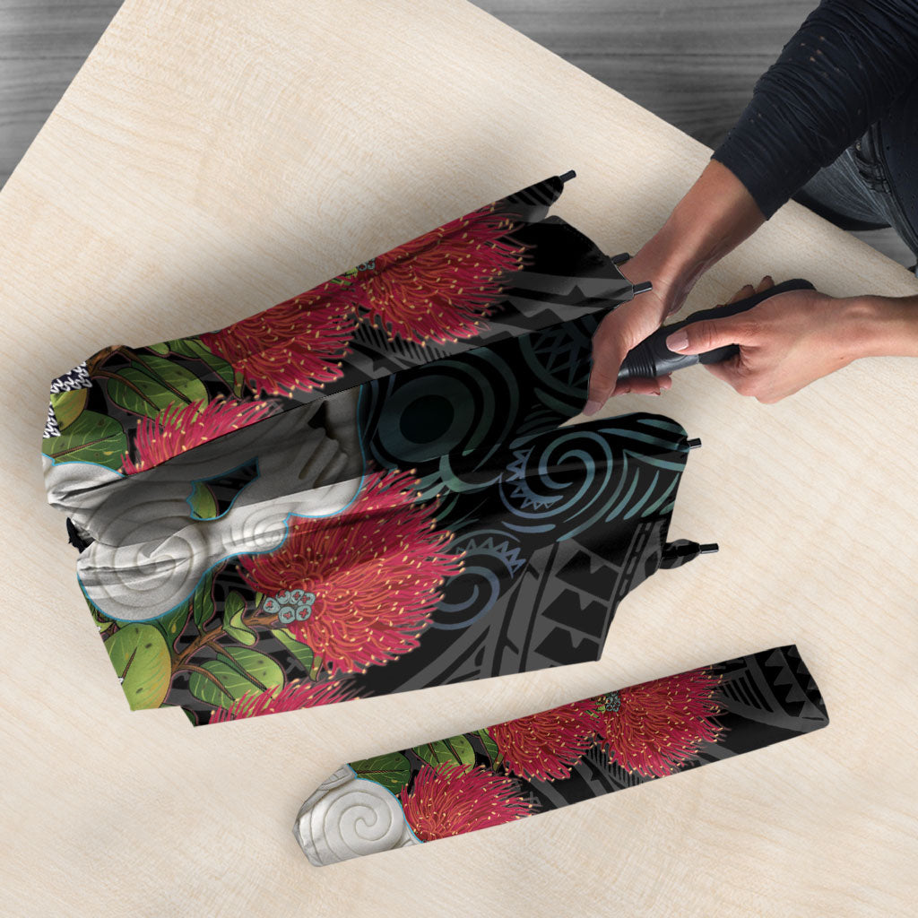 New Zealand Hei Tiki Christmas In July Umbrella Pohutukawa Santa Xmas Polynesian Pattern LT22 - Polynesian Pride