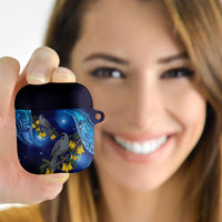 New Zealand Kokako Bird AirPods Case Kowhai Galaxy Style Polynesian Pattern LT22 - Polynesian Pride