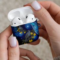 New Zealand Kokako Bird AirPods Case Kowhai Galaxy Style Polynesian Pattern LT22 - Polynesian Pride