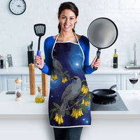 New Zealand Kokako Bird Apron Kowhai Galaxy Style Polynesian Pattern LT22 - Polynesian Pride