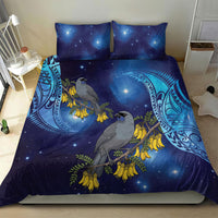 New Zealand Kokako Bird Bedding Set Kowhai Galaxy Style Polynesian Pattern LT22 - Polynesian Pride