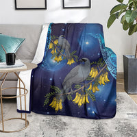 New Zealand Kokako Bird Blanket Kowhai Galaxy Style Polynesian Pattern LT22 - Polynesian Pride