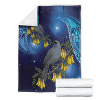 New Zealand Kokako Bird Blanket Kowhai Galaxy Style Polynesian Pattern LT22 - Polynesian Pride