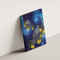 New Zealand Kokako Bird Canvas Wall Art Kowhai Galaxy Style Polynesian Pattern LT22 - Polynesian Pride