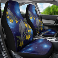 New Zealand Kokako Bird Car Seat Cover Kowhai Galaxy Style Polynesian Pattern LT22 - Polynesian Pride