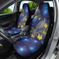 New Zealand Kokako Bird Car Seat Cover Kowhai Galaxy Style Polynesian Pattern LT22 - Polynesian Pride