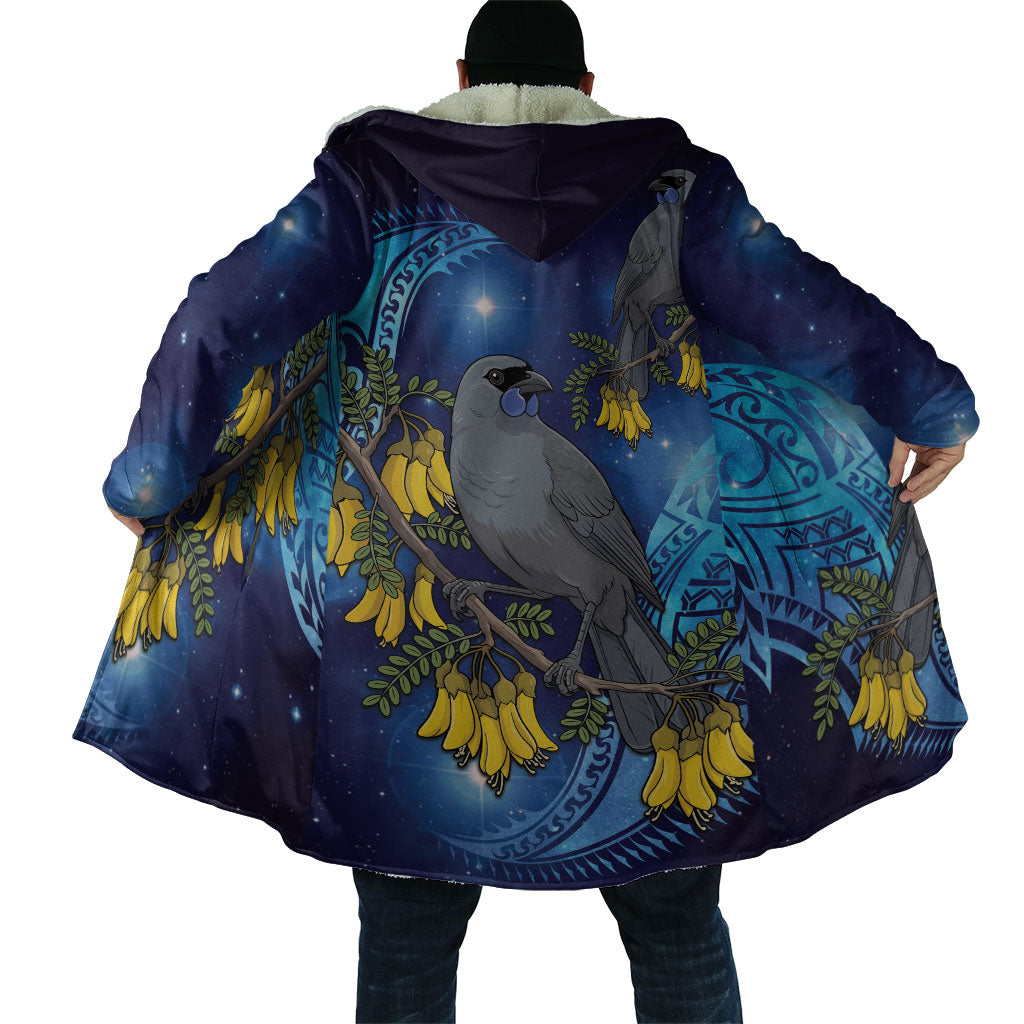 New Zealand Kokako Bird Cloak Kowhai Galaxy Style Polynesian Pattern LT22 - Polynesian Pride