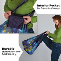 New Zealand Kokako Bird Grocery Bag Kowhai Galaxy Style Polynesian Pattern LT22 - Polynesian Pride