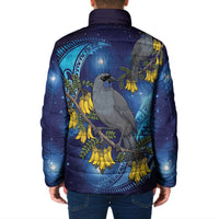 New Zealand Kokako Bird Padded Jacket Kowhai Galaxy Style Polynesian Pattern LT22 - Polynesian Pride