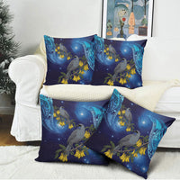 New Zealand Kokako Bird Pillow Cover Kowhai Galaxy Style Polynesian Pattern LT22 - Polynesian Pride
