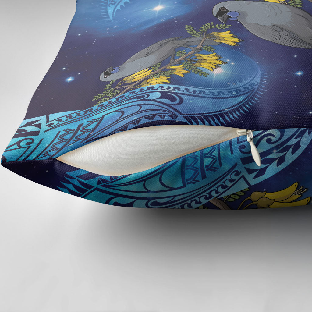New Zealand Kokako Bird Pillow Cover Kowhai Galaxy Style Polynesian Pattern LT22 - Polynesian Pride