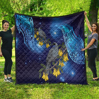 New Zealand Kokako Bird Quilt Kowhai Galaxy Style Polynesian Pattern LT22 - Polynesian Pride