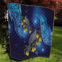 New Zealand Kokako Bird Quilt Kowhai Galaxy Style Polynesian Pattern LT22 - Polynesian Pride