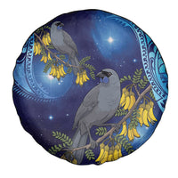 New Zealand Kokako Bird Spare Tire Cover Kowhai Galaxy Style Polynesian Pattern LT22 - Polynesian Pride
