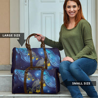 New Zealand Kokako Bird Travel Bag Kowhai Galaxy Style Polynesian Pattern LT22 - Polynesian Pride