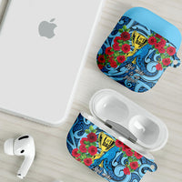 New Zealand Father's Day AirPods Case Best Dad Trophy Red Rose Maori Pattern LT22 - Polynesian Pride